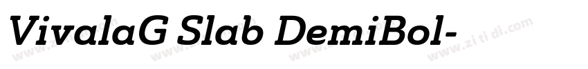 VivalaG Slab DemiBol字体转换